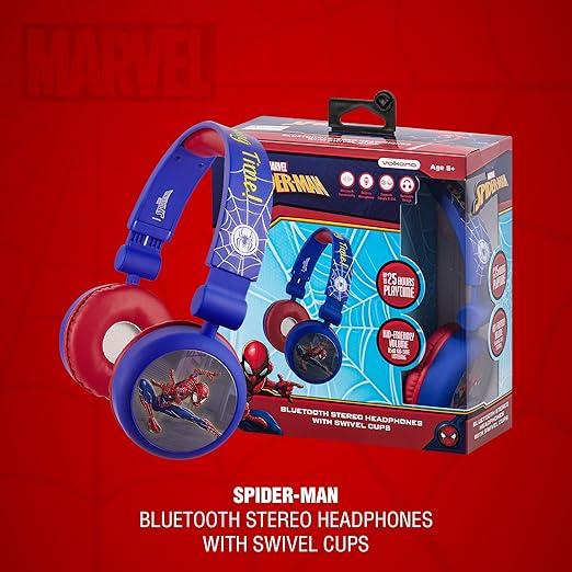 Marvel Spiderman Bluetooth Headphones With Swivel Cups MV-9966-SM2 - Image 2