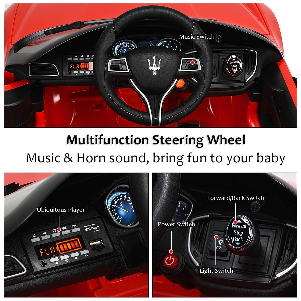 Maserati Electric Ride On Car Red CT528 - Image 3