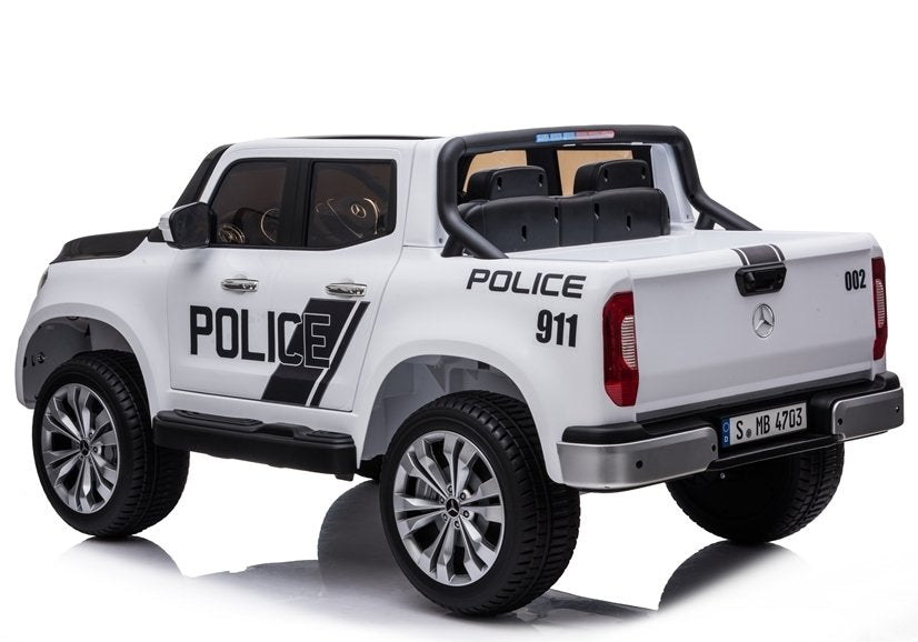 Megastar Licensed Ride On Mercedes Benz Police Car White 606J - Image 3