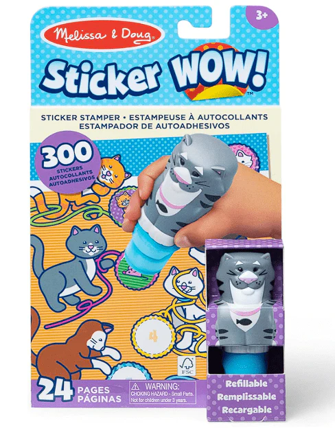Melissa & Doug Sticker Wow Sticker Stamper & Activity Pad - Cat MD50235