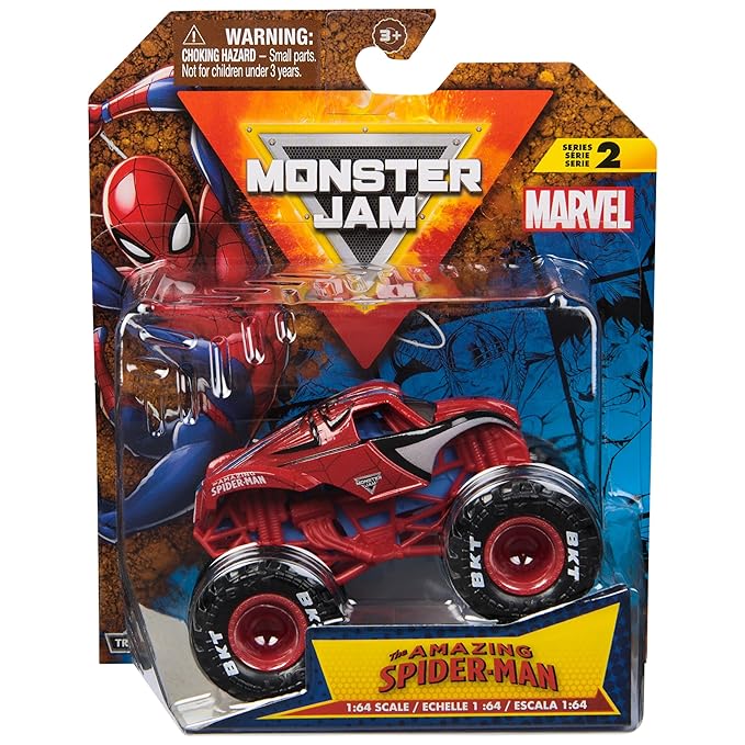 Monster Jam Marvel Vehicles 1:64 Scale Spiderman 6074263 - Image 4