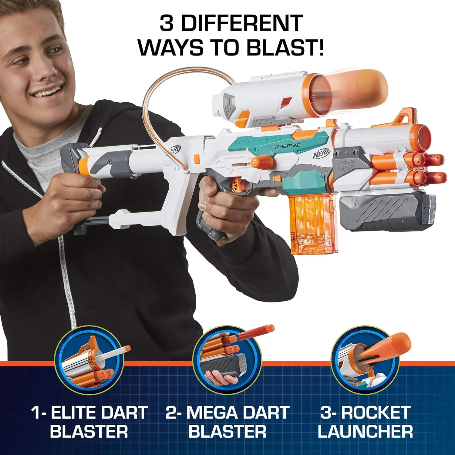 Nerf N-Strike Tri Strike Elite Modulus Blaster B5577 - Image 9