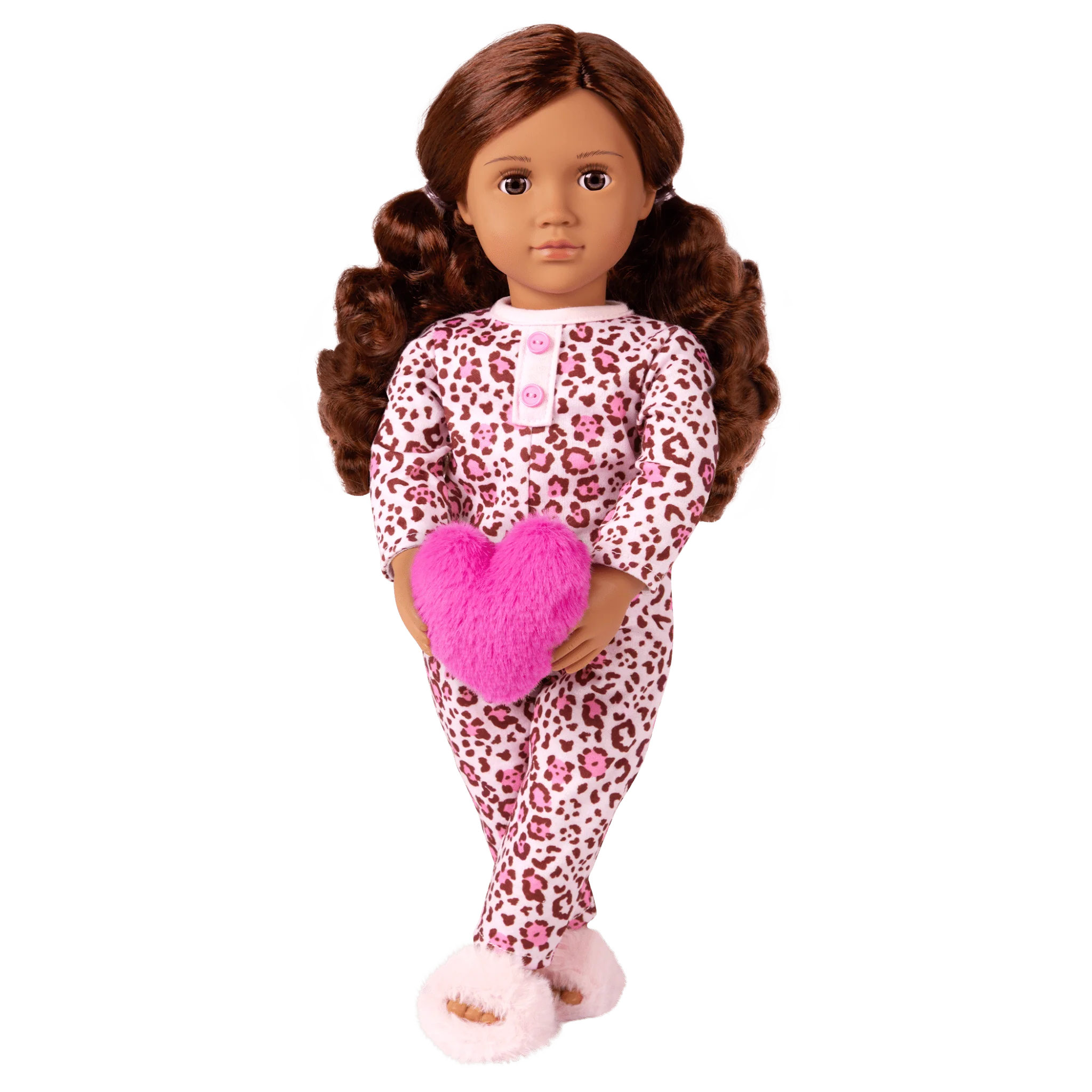 Our Generation Doll With Leopard Pajama & Heart Pillow, Gracia BD31739Z