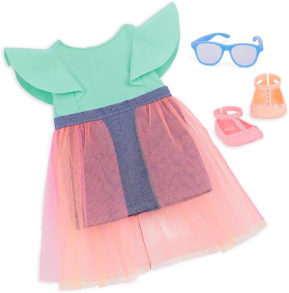 Our Generation Lisa Doll With Denim And Tulle Skirt Outfit - Image 3