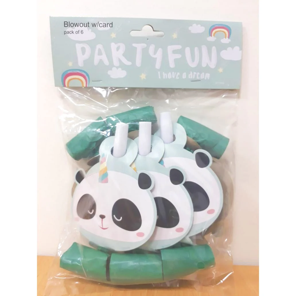 Panda Blowout with Card 6 Pcs