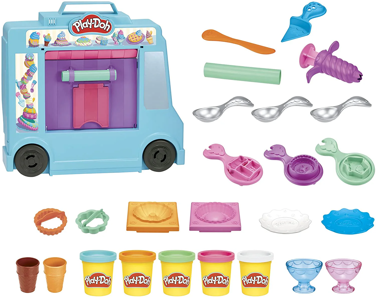 Play-Doh Ice Cream Truck Playset F1390 - Image 2