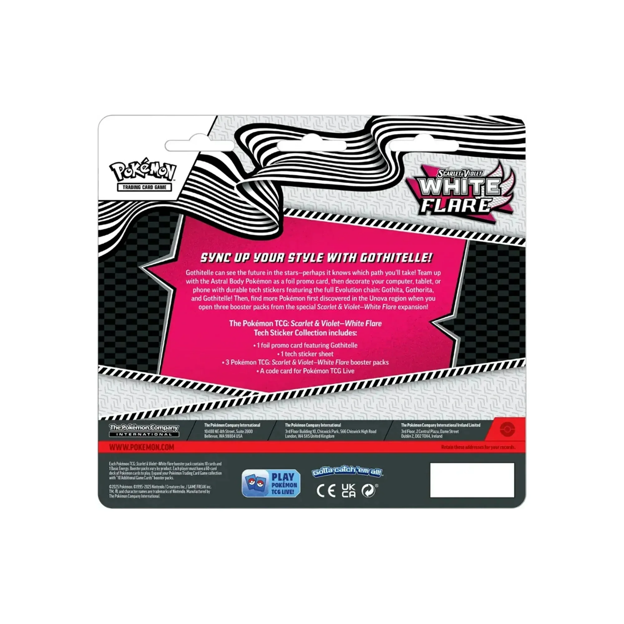 Pokémon TCG: Scarlet & Violet White Flare – Gothitelle Tech Sticker Collection with Foil Promo Card, Sticker Sheet & 3 Booster Packs - Image 2