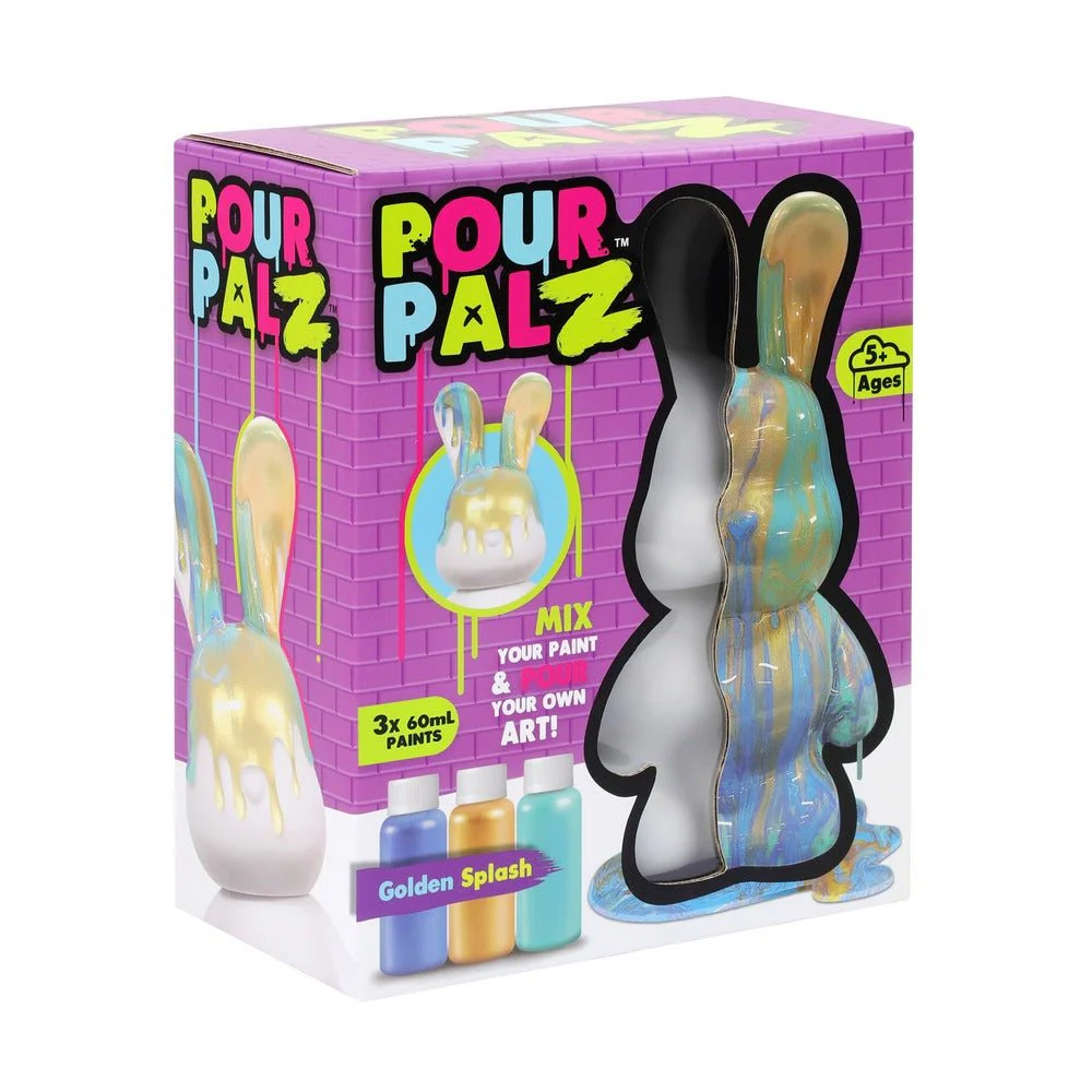 Pour Palz DIY Paint Bunny - Golden Splash - 40ml GS-G33672 - Image 4