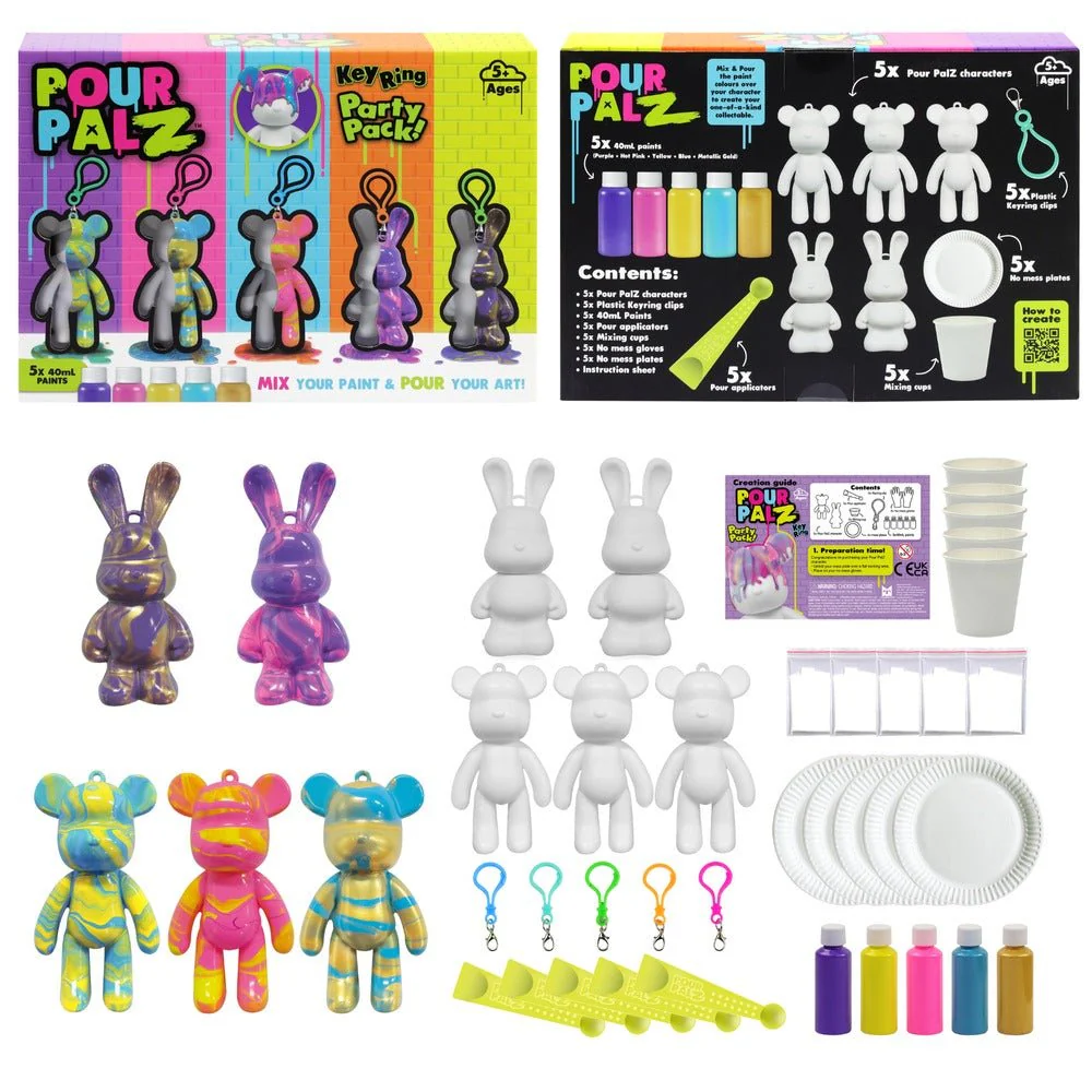 Pour Palz Mini Keyring Party Pack GS-G18669 - Image 2