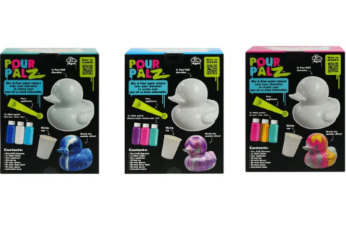 Pour Palz Rubber Duck Large – DIY Paint Pour Art Kit (60ml, Assorted Designs) - Image 5