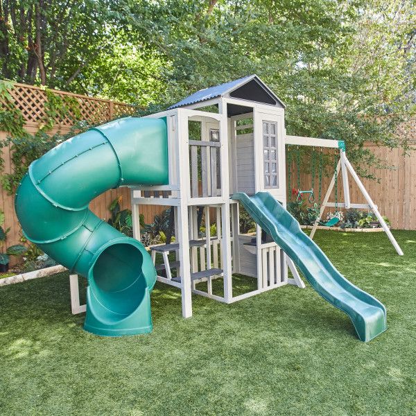 KidKraft Silver Sands Wooden Swing Set | Colorland Toys - Image 2