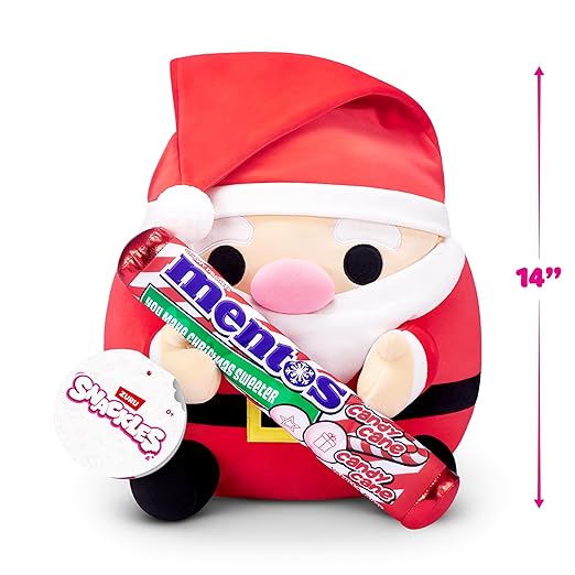 Snackles Christmas Santa Claus And Mentos Plush 14 Inches - Image 3