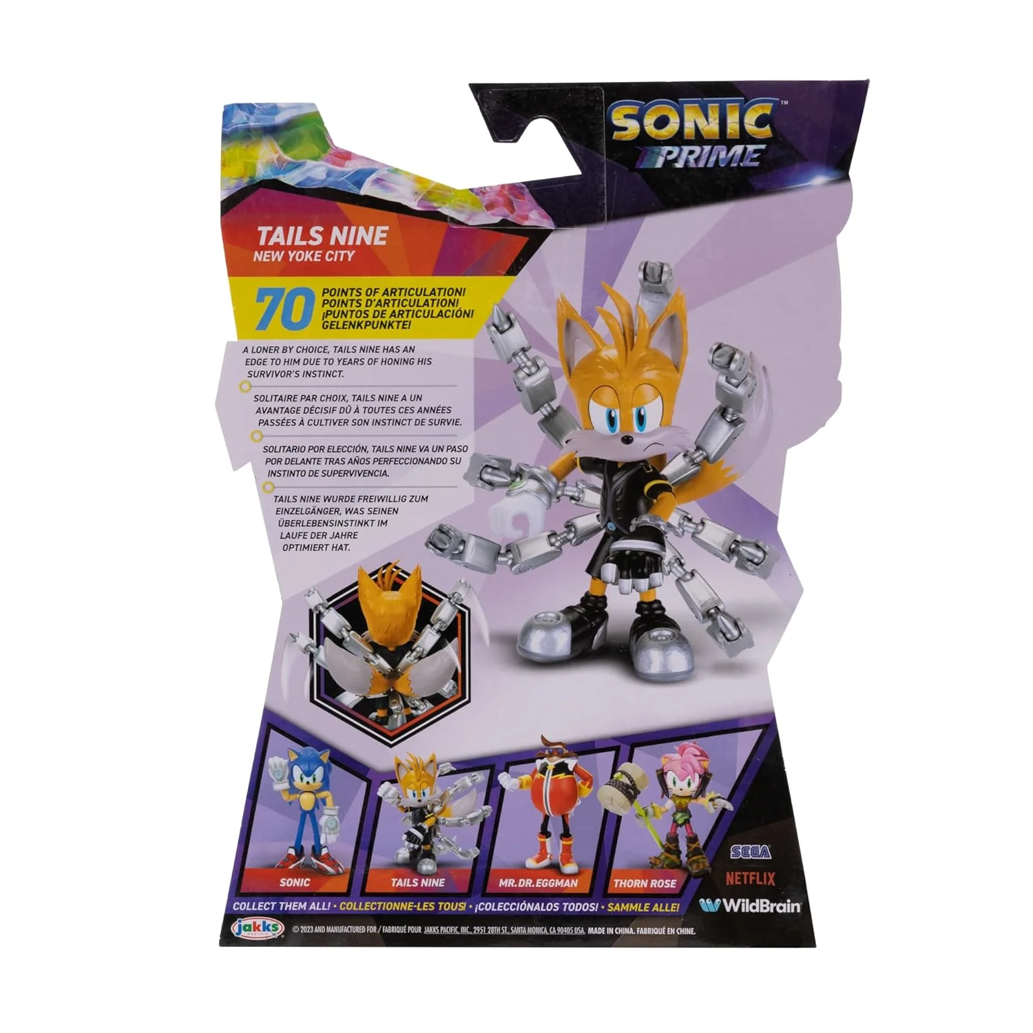 Sonic Prime New Yoke City Action Figure 5inch - Tails Nine - Image 5