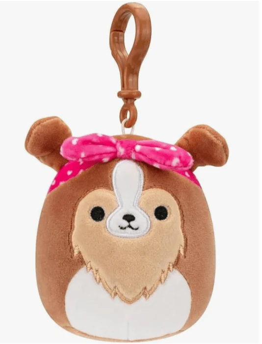 Squishmallows Andres The Sheltie Little Plush Clip On 3.5in