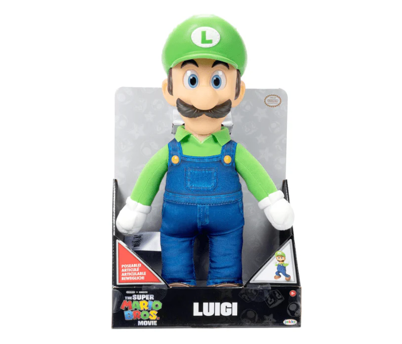 Nintendo The Super Mario Bros. Movie Poseable Plush - Luigi 15inch 41628 - Image 2