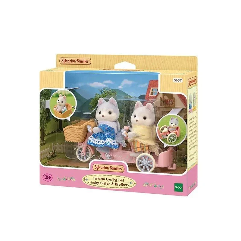 Sylvanian Families tandem Cycling Set-Husky Sister & Brother 5637 - Image 6