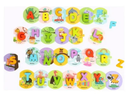Tooky Toy Wooden Alphabet Puzzle TL497 - Image 2