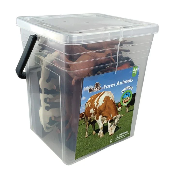 Wenno Farm Animals Square Bucket 45pcs 6804 - Image 2