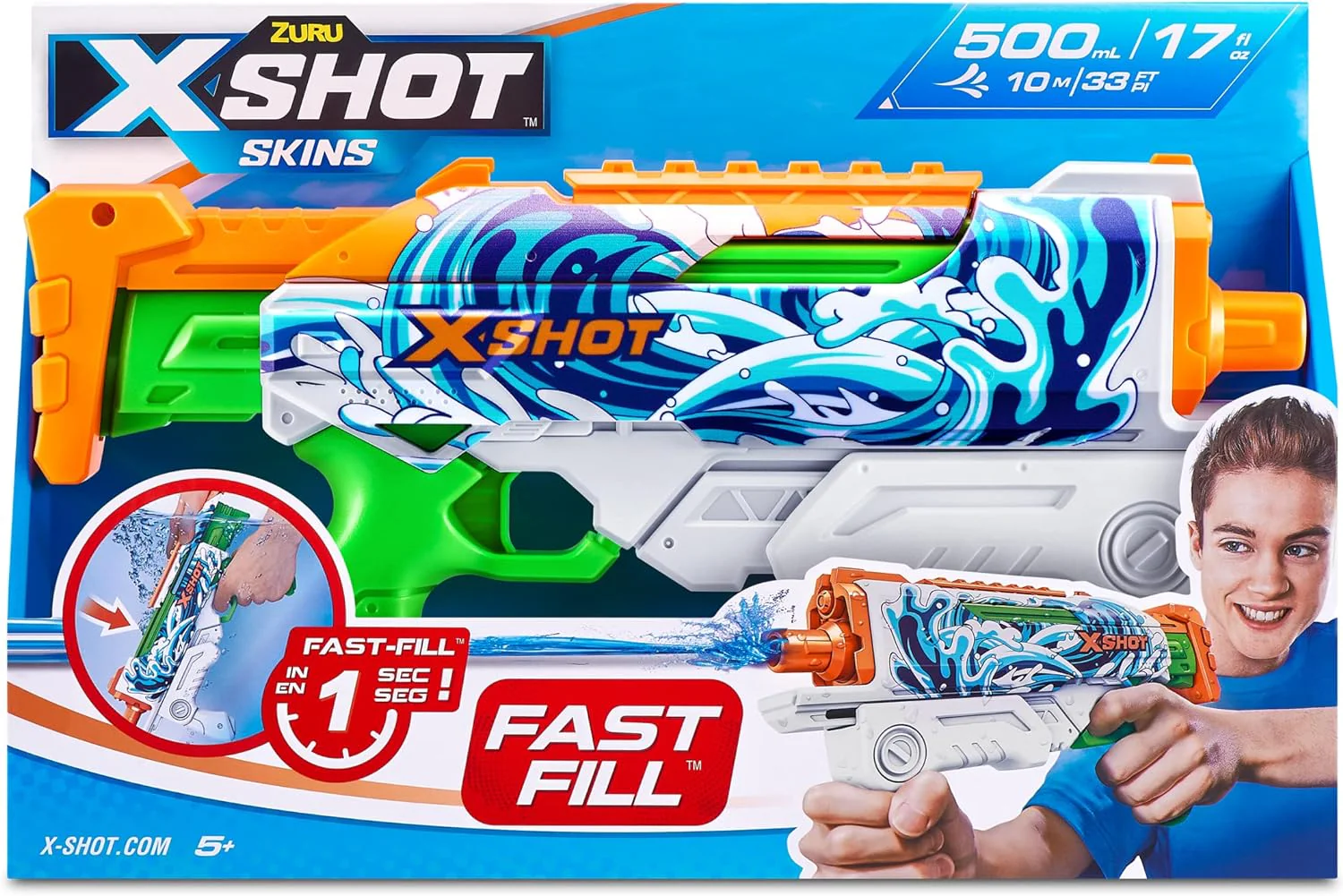 X-Shot Hyperload Water Fast-Fill Skins Waves XS-11854A - Image 4