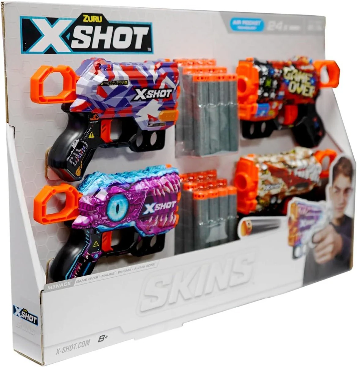 X-Shot Skins Menace 4-pack 24 Darts - Image 2