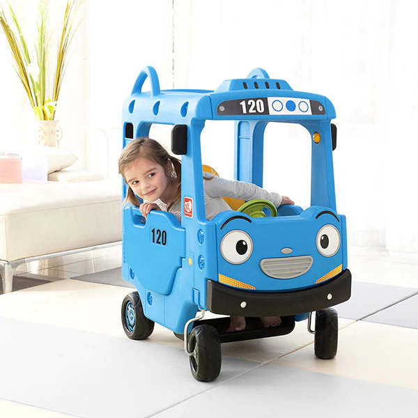Yaya Ride On Push Car Roof School Bus Blue Z-01 - Image 4